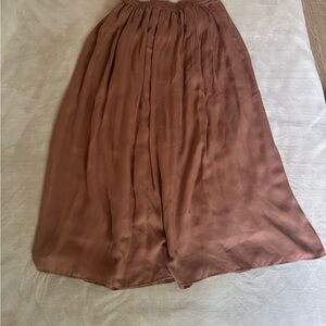 Elegant dusty pink flowy Women's Skirt